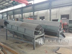 小型滚筒筛沙机发货现场_段筛